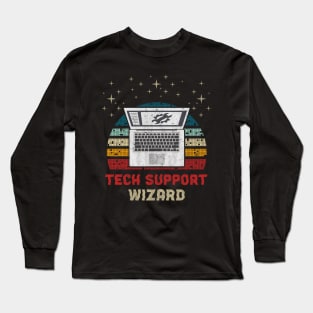 Tech Support Wizard Long Sleeve T-Shirt